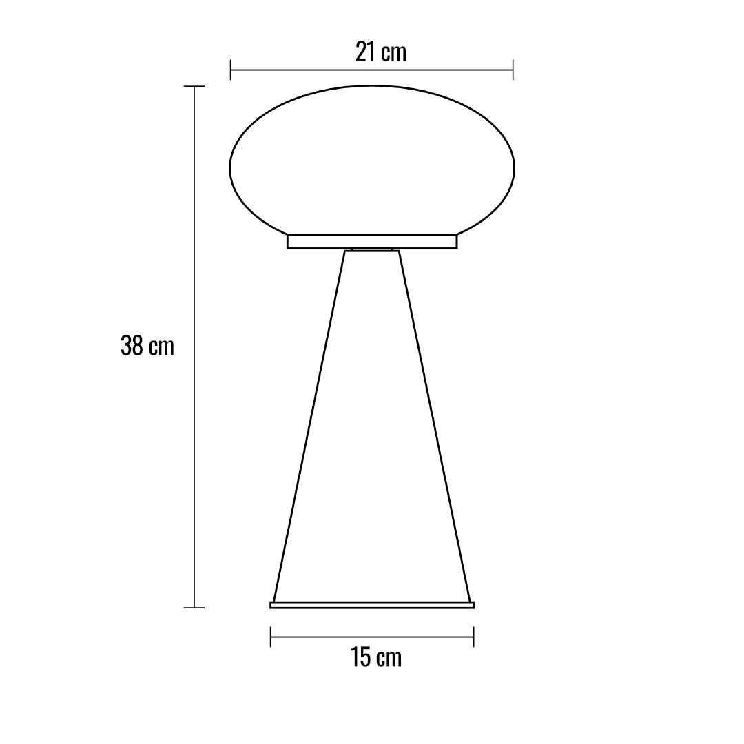 Lámpara de mesa Oskar Blanca